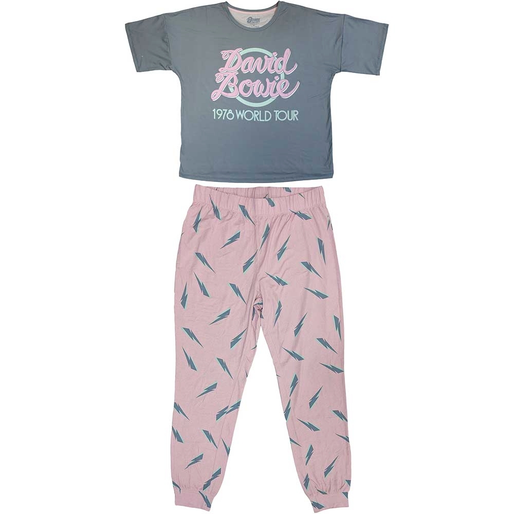 David Bowie - 1978 World Tour Pyjama - Bleu/Rose